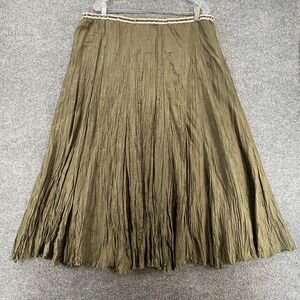 Grace Dane Lewis Silk Skirt Womens 16 Brown Long Flowy Cottagecore Fairy Grunge